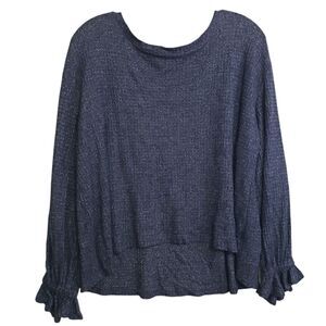 Yarn & Sea Woman's XL Blue Crew Neck Sweater